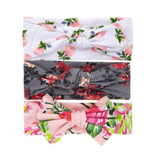 Load image into Gallery viewer, New 3pcs/lot Fashion Baby Nylon Bow Headband Newborn Bowknot Round Ball Headwrap Flower Turban Girls Kids Hair Bands Gift Sets
