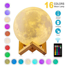 Load image into Gallery viewer, ZK20 USB Rechargeable 3D Print Moon Lamp
