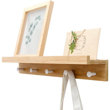 Load image into Gallery viewer, Bamboo Floating Wall-Mounted Rack
