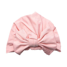 Load image into Gallery viewer, Baby Headband Hat Bowknot Print Cotton Stretchy Turban Headband Infant Head Wrap Beanie Hat Girls Headwear Baby Hair Accessories
