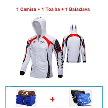 Load image into Gallery viewer, Daiwa Professional Fishing Hoodie Anti-UV Sunscreen Sun Protection Face Neck Fishing Shirt Breathable Quick Dry Fishing Clothes
