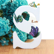 Load image into Gallery viewer, 1pc 10X10cm Hand Made Animals Shape Wedding Butterfly Wooden Letters Decorative Alphabet Word Letter Name Design Art Crafts DIY
