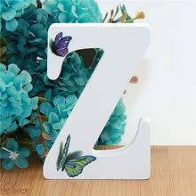 Load image into Gallery viewer, 1pc 10X10cm Hand Made Animals Shape Wedding Butterfly Wooden Letters Decorative Alphabet Word Letter Name Design Art Crafts DIY
