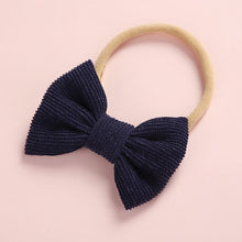 Load image into Gallery viewer, Baby Headband Bow Headbands For Girl Corduroy Head Band Thin Nylon Hairband Newborn Kids Toddler Hair Accessories Spring Summer
