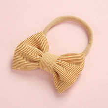 Load image into Gallery viewer, Baby Headband Bow Headbands For Girl Corduroy Head Band Thin Nylon Hairband Newborn Kids Toddler Hair Accessories Spring Summer
