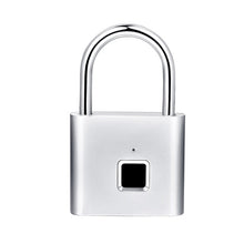 Load image into Gallery viewer, Black silver Keyless USB Rechargeable Door Lock Fingerprint

