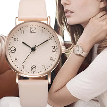Load image into Gallery viewer, Top Style Fashion Women&#39;s Luxury Leather Band Analog Quartz Wrist Watch Golden Ladies Watch Women Dress Reloj Mujer Black Clock
