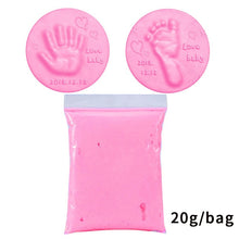 Load image into Gallery viewer, Soft Clay DIY Newborn Baby Souvenirs Hand Print Footprint Non-toxic Clay Kit Casting Parent-child Hand Ink Pad Fingerprint Toys
