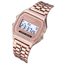 Load image into Gallery viewer, Luxury Rose Gold Women Digital Watch Ultra-thin Steel LED Electronic Wrist Watch Luminous Clock Ladies Watch Montre Femme
