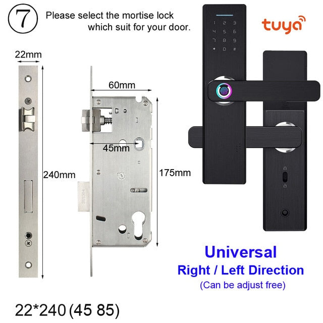 RAYKUBE Wifi Electronic Door Lock With Tuya APP Remotely