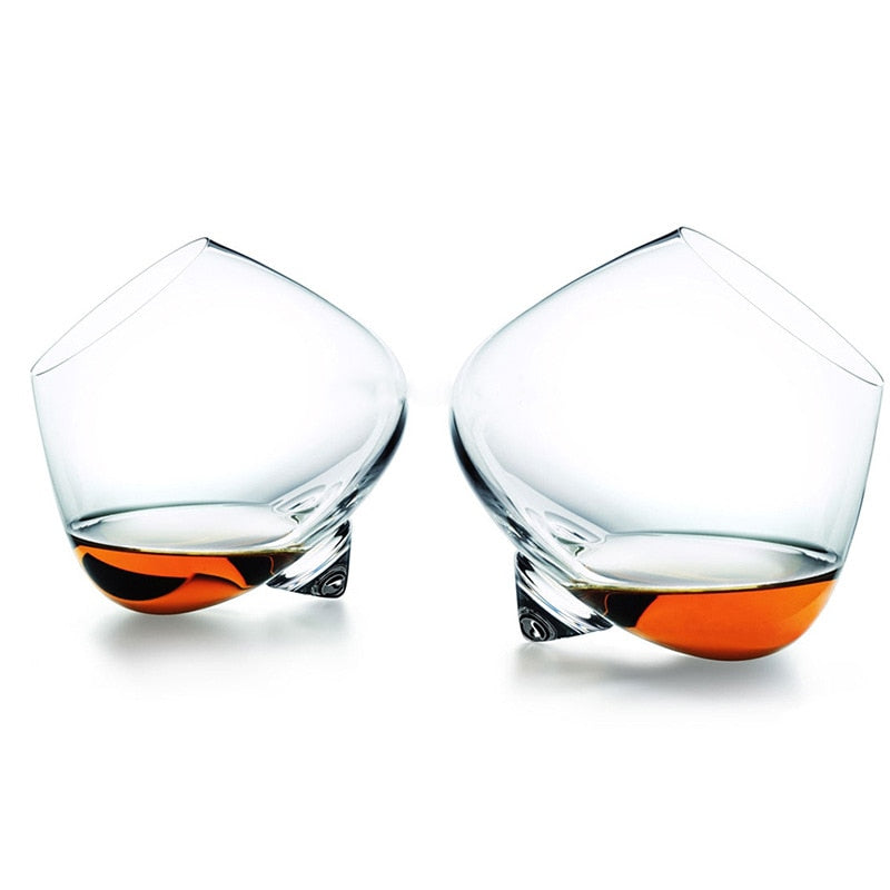 Rotate Whiskey Glass Top Belly