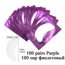 Load image into Gallery viewer, 100pairs Eyelash Extension Paper Patches Grafted Eye Stickers 7 Color Eyelash Under Eye Pads Eye Paper Patches Tips Sticker
