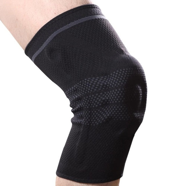 Veidoorn 1 pcs Knee Patella Protector Brace Silicone Spring Knee Pad Basketball Running Compression Knee support Sleeve