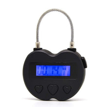 Load image into Gallery viewer, Smart Time Lock LCD Display Time Lock Multifunction Travel Electronic Timer, Waterproof USB Rechargeable Temporary Timer Padlock
