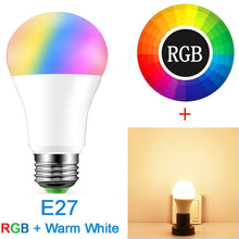 Load image into Gallery viewer, Dimmable E27 LED Lamp RGB 15W WIFI Smart Bulb
